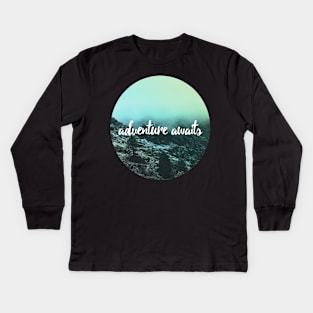 Adventure Awaits Kids Long Sleeve T-Shirt